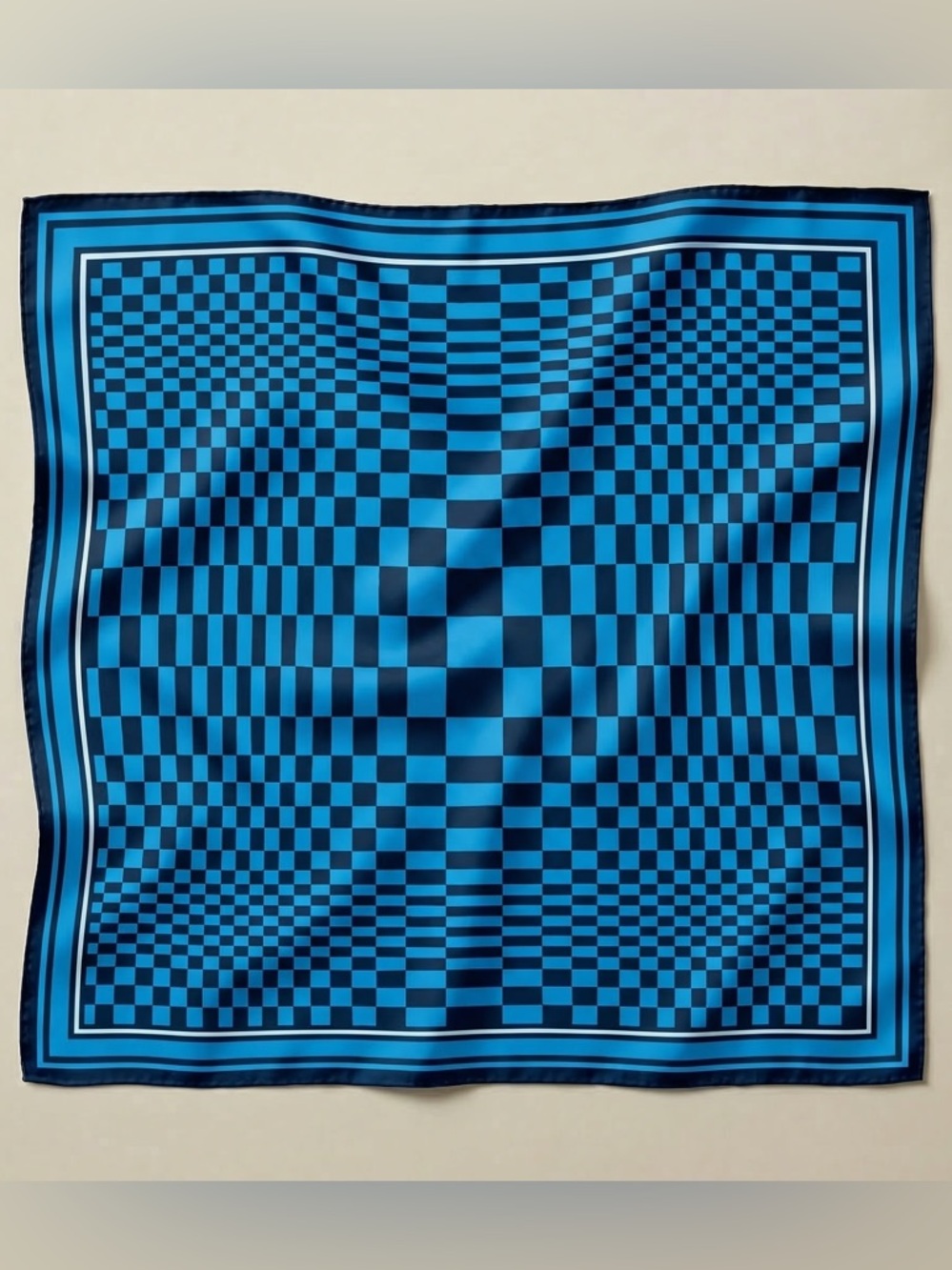 NWT Porsche x Soho House Blue Pasha Scarf Bandana - Satin Silk Material , New